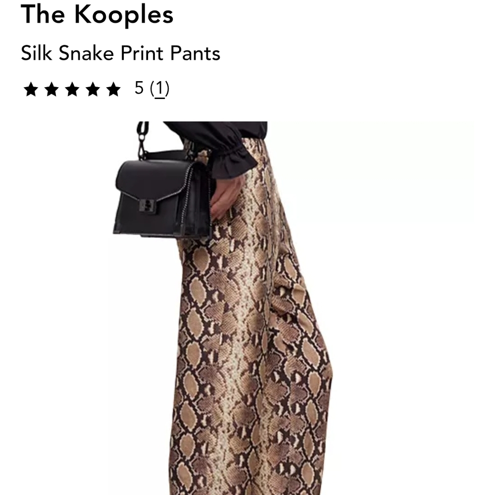 The Kooples Silk Snake Print Pants